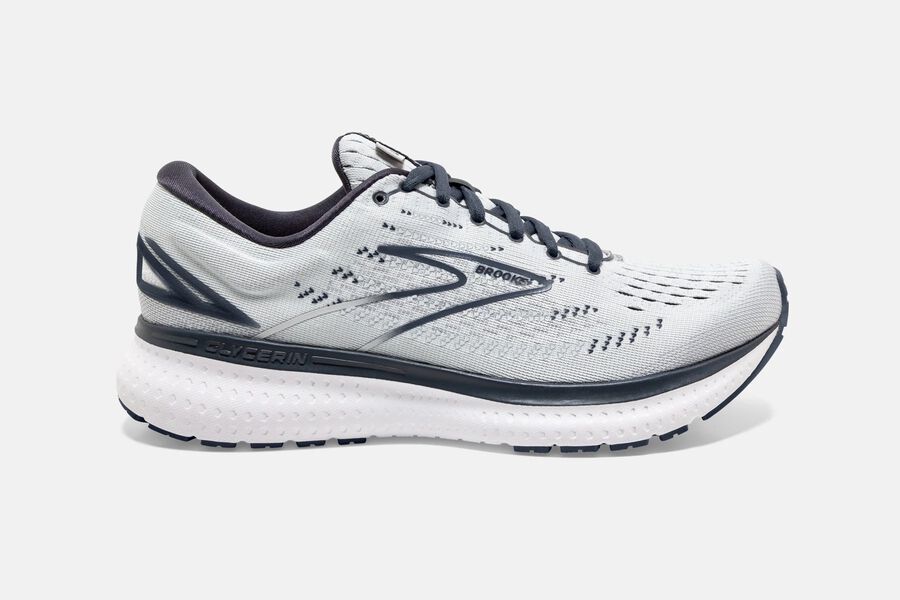 Brooks Glycerin 19 Road Running Shoes Womens - White/Grey - JEGPV-1745